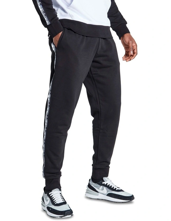 Double Taped Joggers in Black