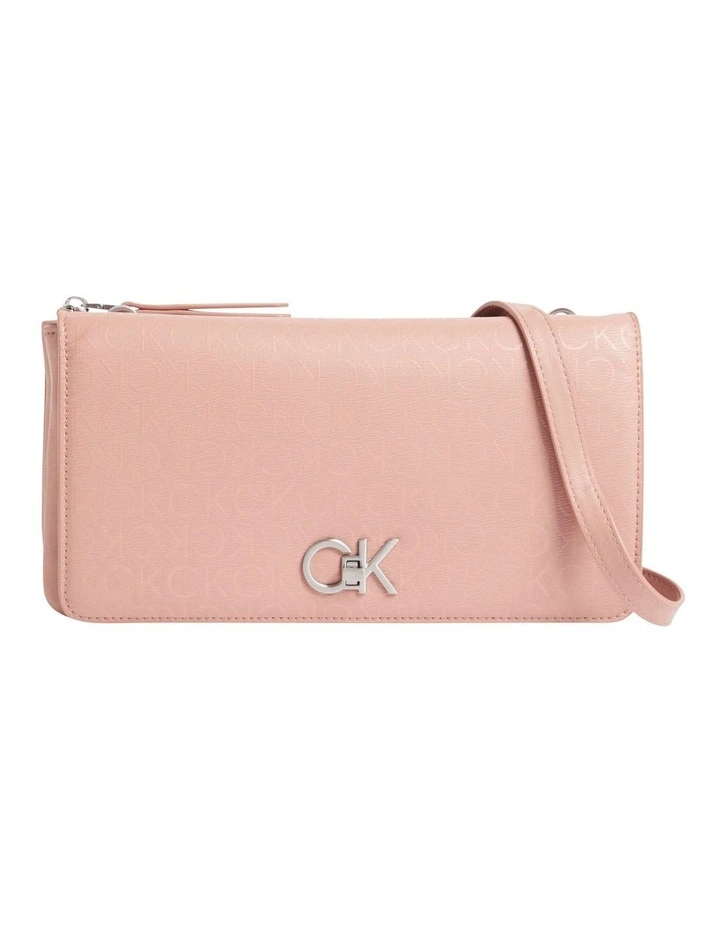 Re-Lock Double Gusette Crossbody Bag in Rose
