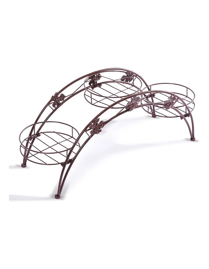 Outdoor Indoor Metal Plant Stand in Brown