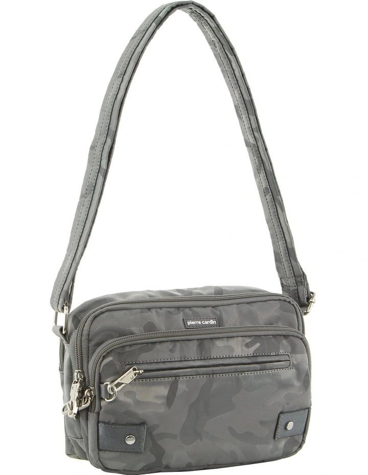 Anti-Theft Cross Body Bag in Grey-Camo