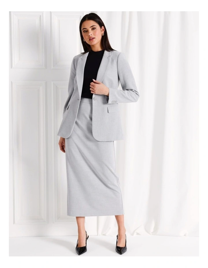 Single Breasted Blazer in Grey