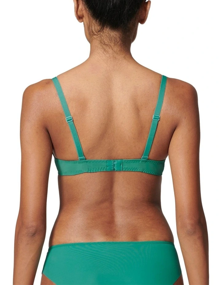 Saga Triangle Push Up Bra in Green