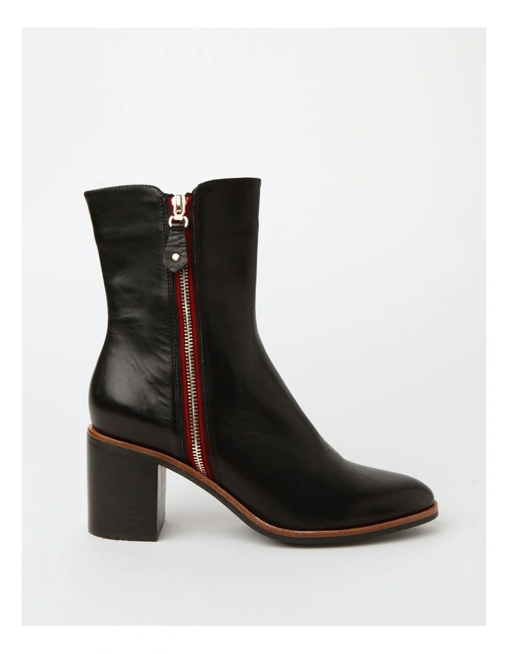 Rene Black Leather Boot