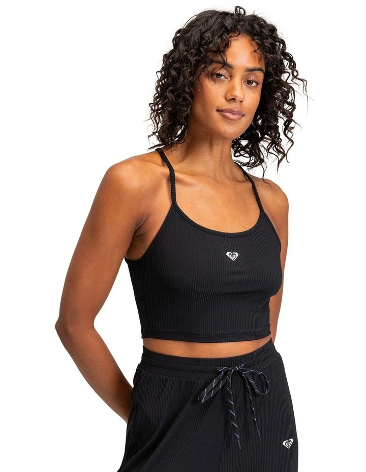 Rise and Vibe Sports Vest Top in Anthracite
