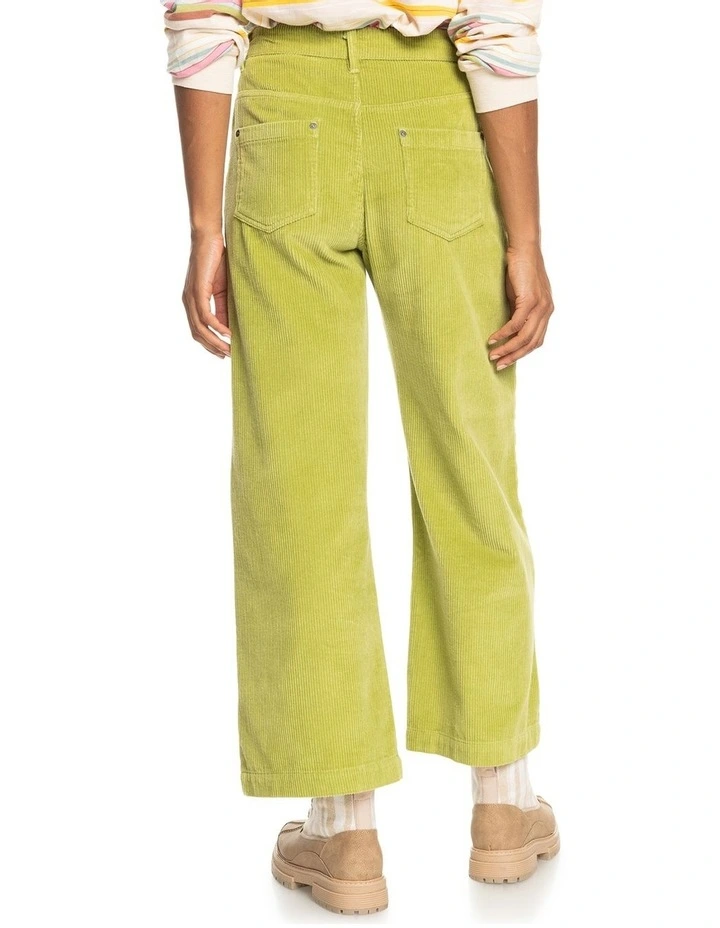Surf on Cloud Corduroy Wide Leg Trousers in Fern