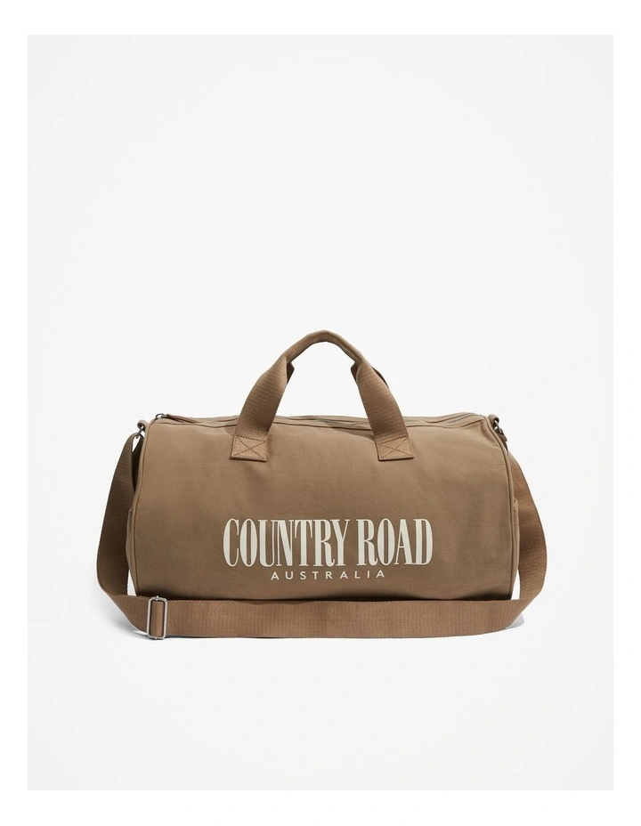 Organically Grown Cotton Heritage Duffle Bag in Dark Stone