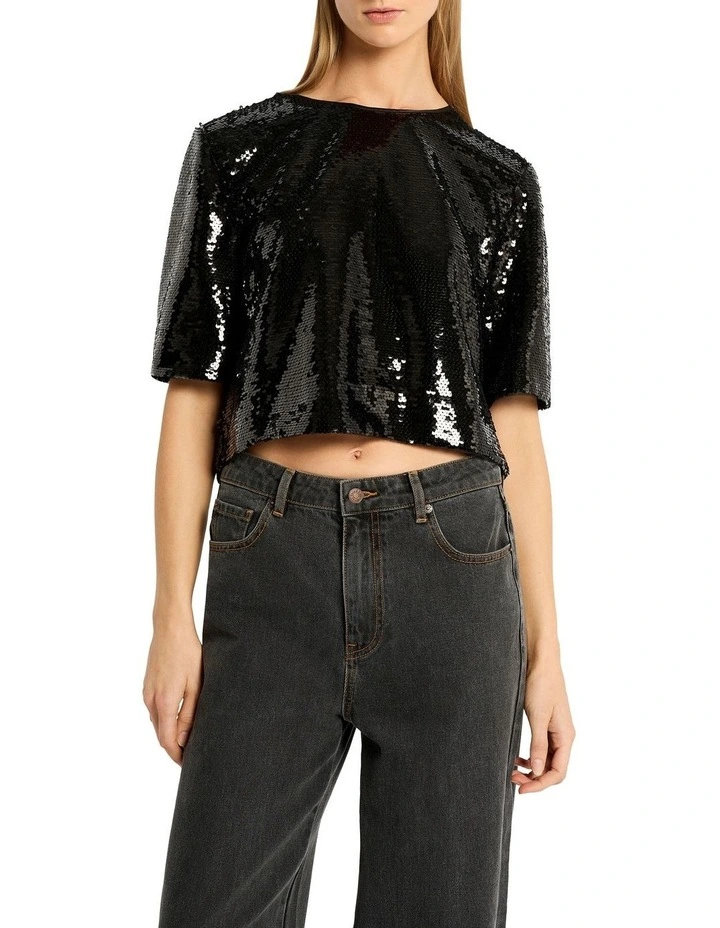 Sea Sparks Top in Black