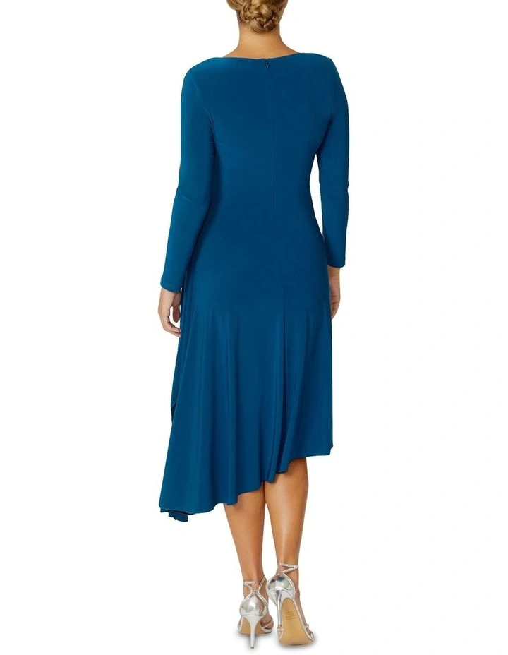 Nora Cadet Jersey Dress in Blue