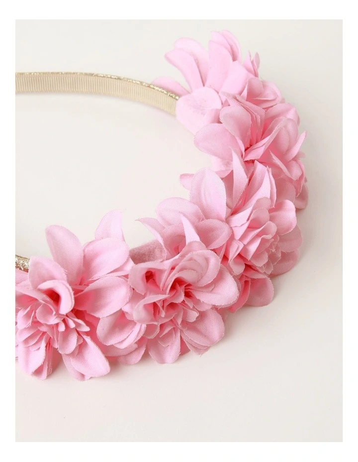 Flower Garland Headband in Pink