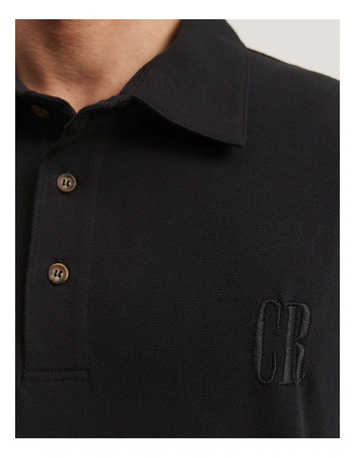 Australian Made Pique Polo in Black