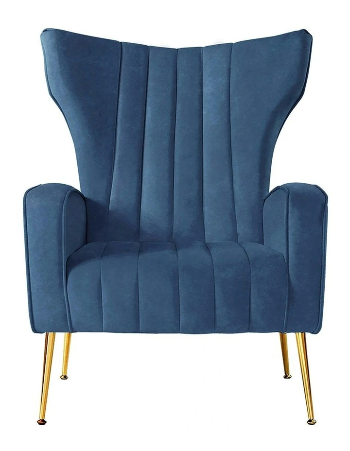 Kate Velvet Armchair in Navy