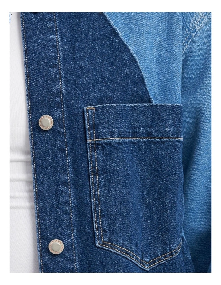 Carrie Two Tone Shirt in Denim