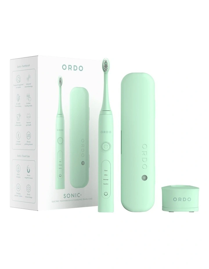 Sonic Electric Toothbrush With Travel Case in Mint Green