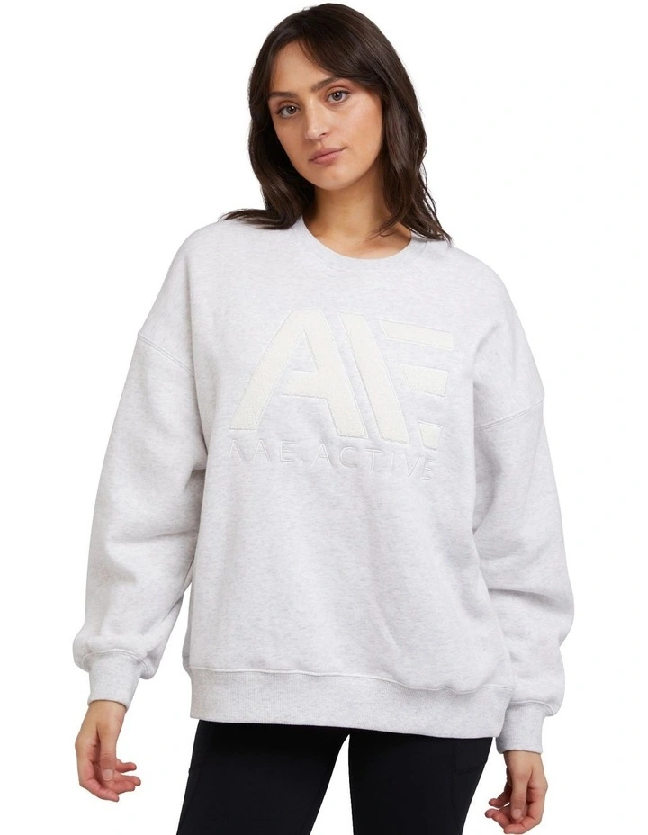 Base Active Crew Cardigan in Snow