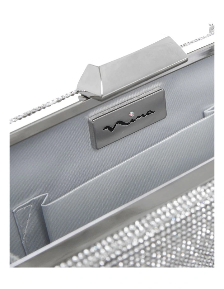 Desyre Clutch Bag in Silver