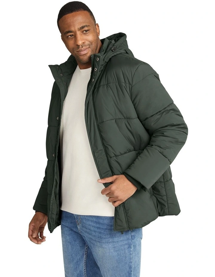 Marsden Puffer Jacket in Dark Green
