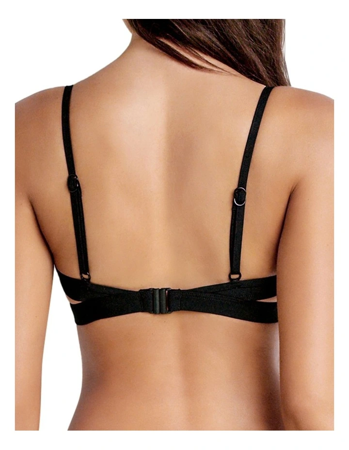 Active Hybrid Bralette Bikini Top Black