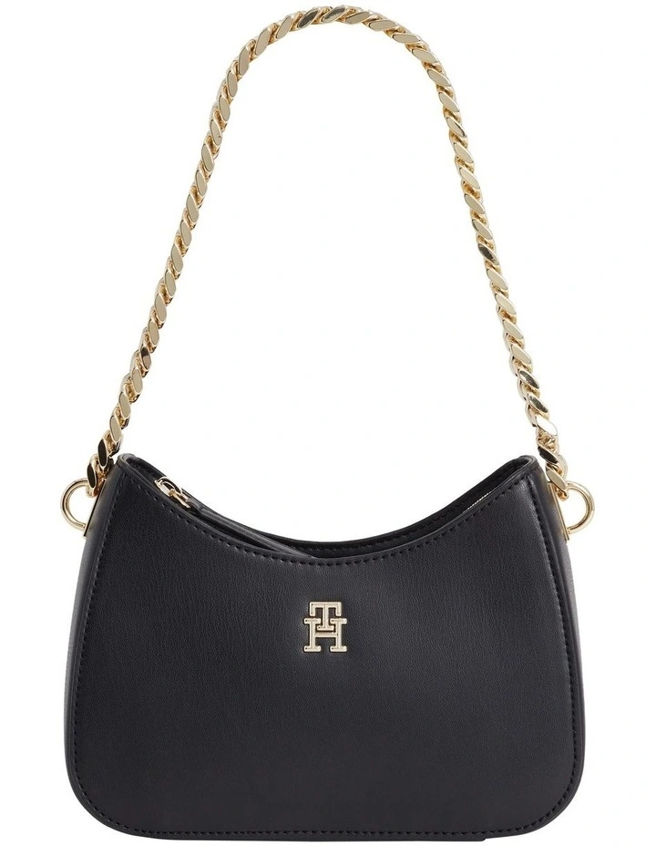 Th Refined Chain Hobo Bag in Black