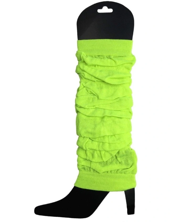 Knitted Leg Warmers 12-Pack in Fluro Yellow
