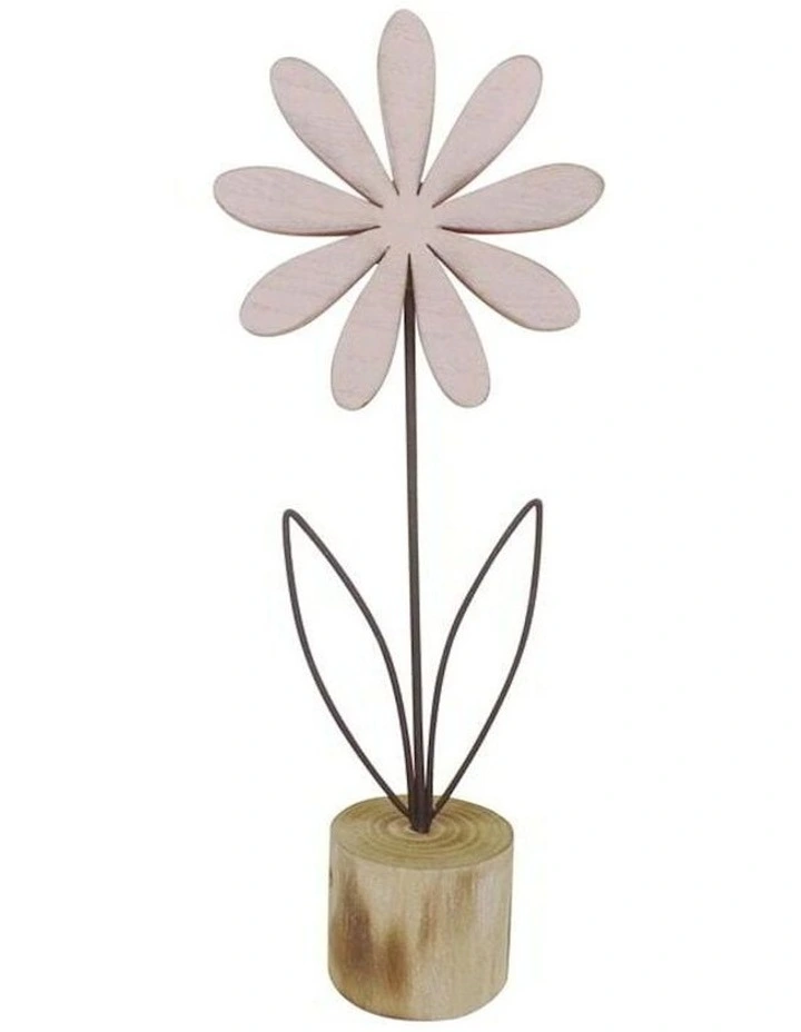 Flower Ornaments Set of 2 in Pastel/Rust