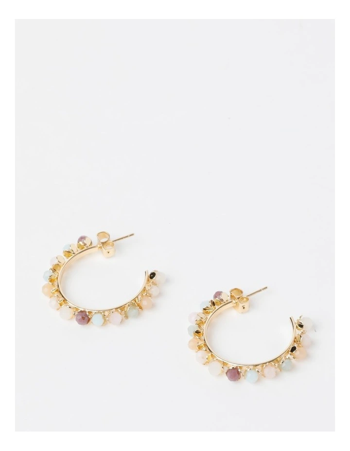 Multi Beads Hoop Earring in Assorted