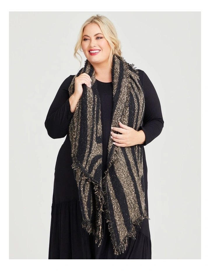 Scarf in Black/Gold