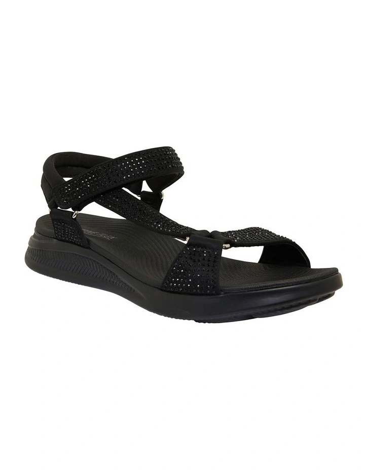 Naples Black Diamante Sandals