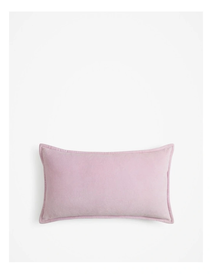 Pia Organically Grown Cotton Velvet 35x60 Cushion in Icing