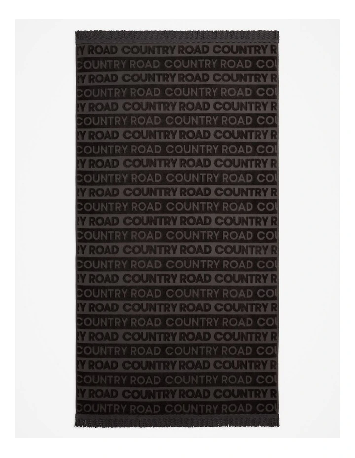 Charlie Beach Australian Cotton Beach Towel in Charcoal