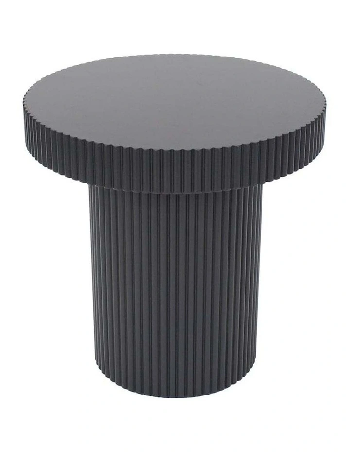 Wooden Fluted Coffee Table 51cm in Black
