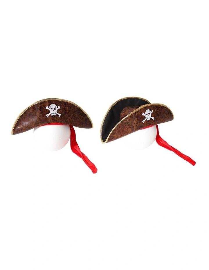 Deluxe Jack Sparrow Pirate Hat Costume in Brown