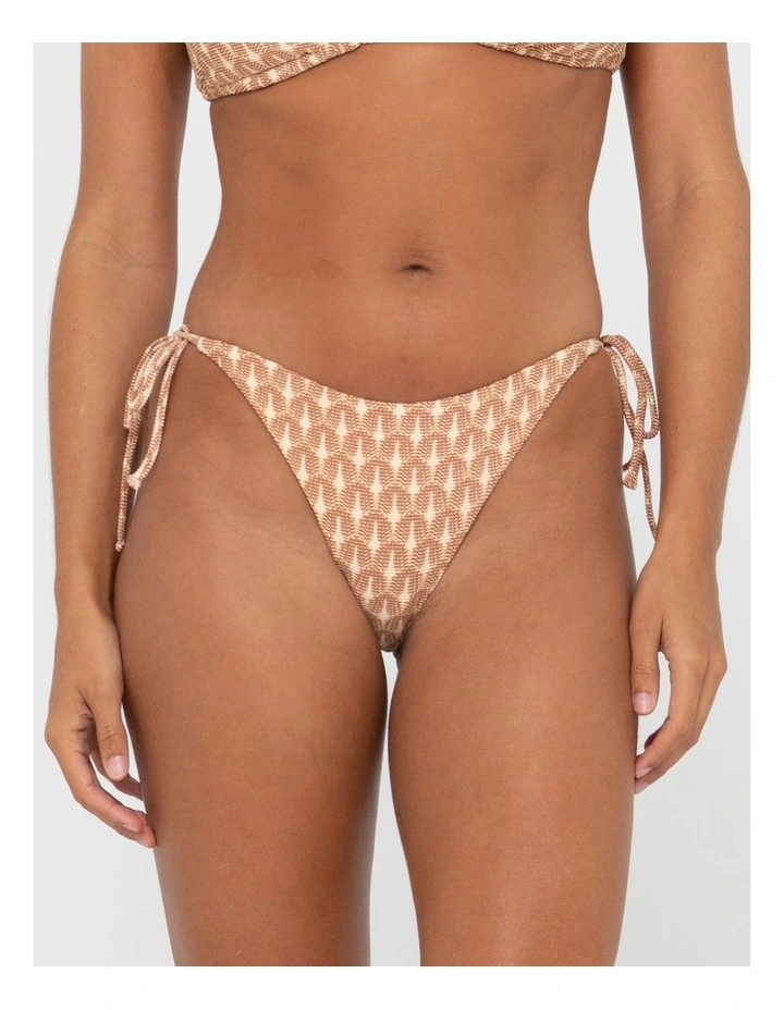 Panama Midi Side Tie Bikini Pant in Natural