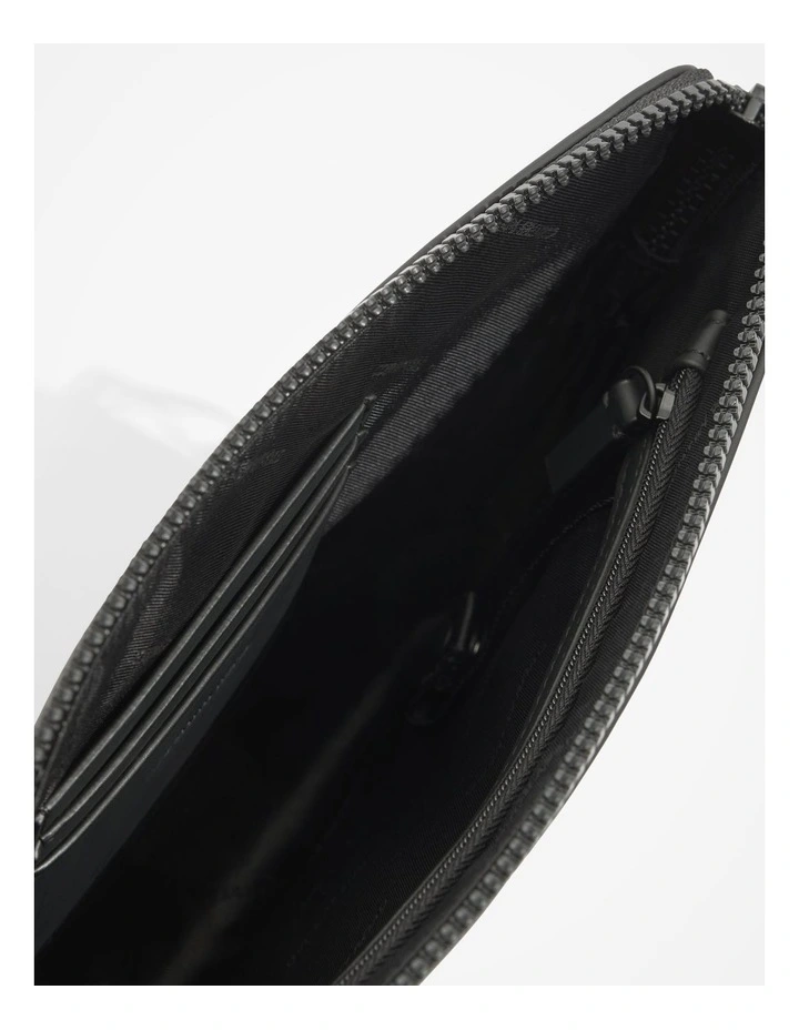 Coated Travel Pouch in Black