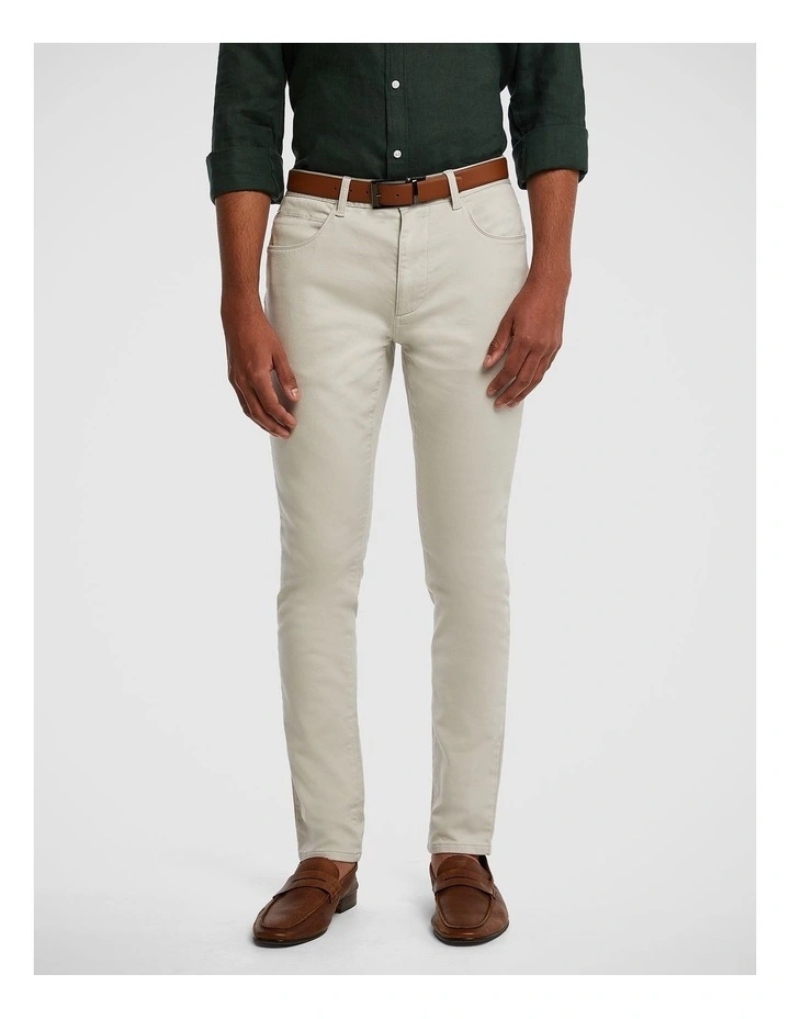 Nicol Skinny Chinos in Cream