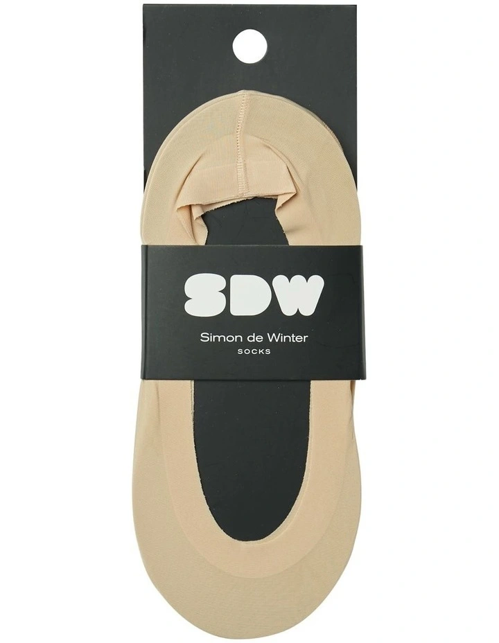 Laser Cut Footlets 3 Pack in Beige
