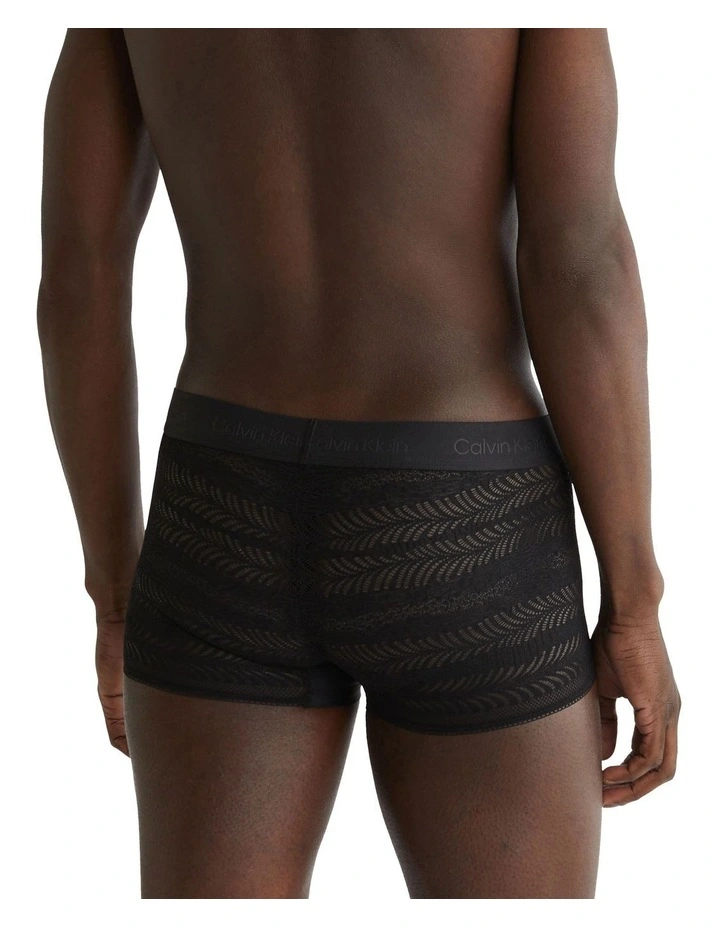 Minimalist Micro Lace Low Rise Trunk in Black