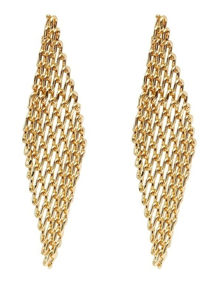 Mesh Triangle Earring in Gold
