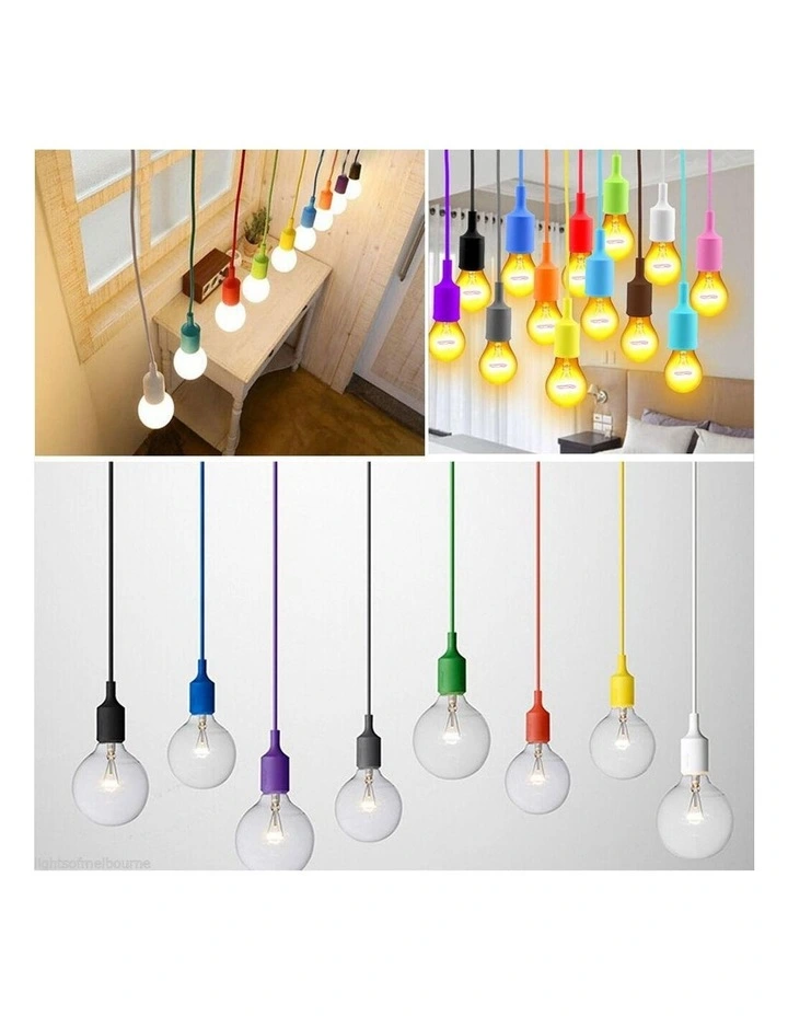 Colour Silicone Ceiling Pendant Light Green