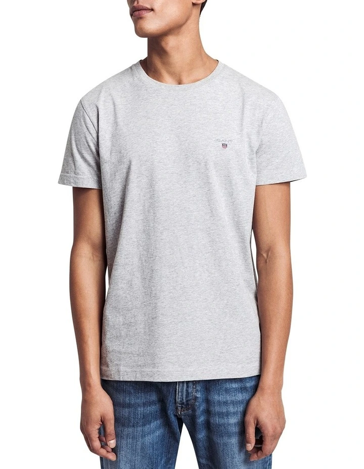 Solid Short Sleeve T-Shirt in Grey Marle