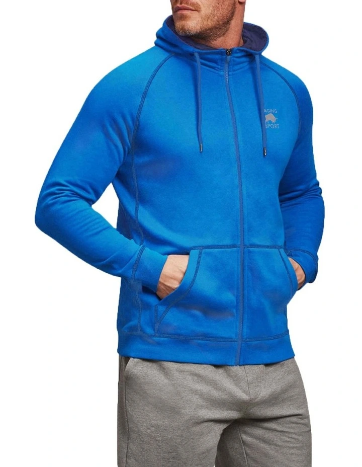 Sport Fleece Zip Hoodie in Blue