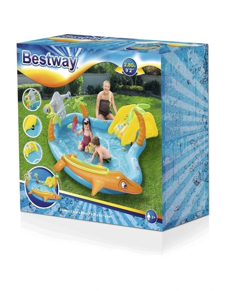 Bestway 273L Inflatable Sea Life Pool with Slide 2.8m x 87cm