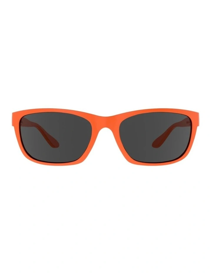 Sunglasses with Polarised Grey Lenses in Tangerine Orange