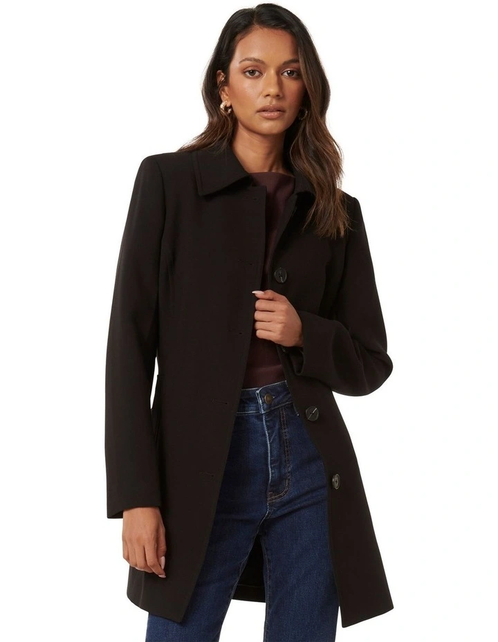 Martha Mac Trench Coat in Black