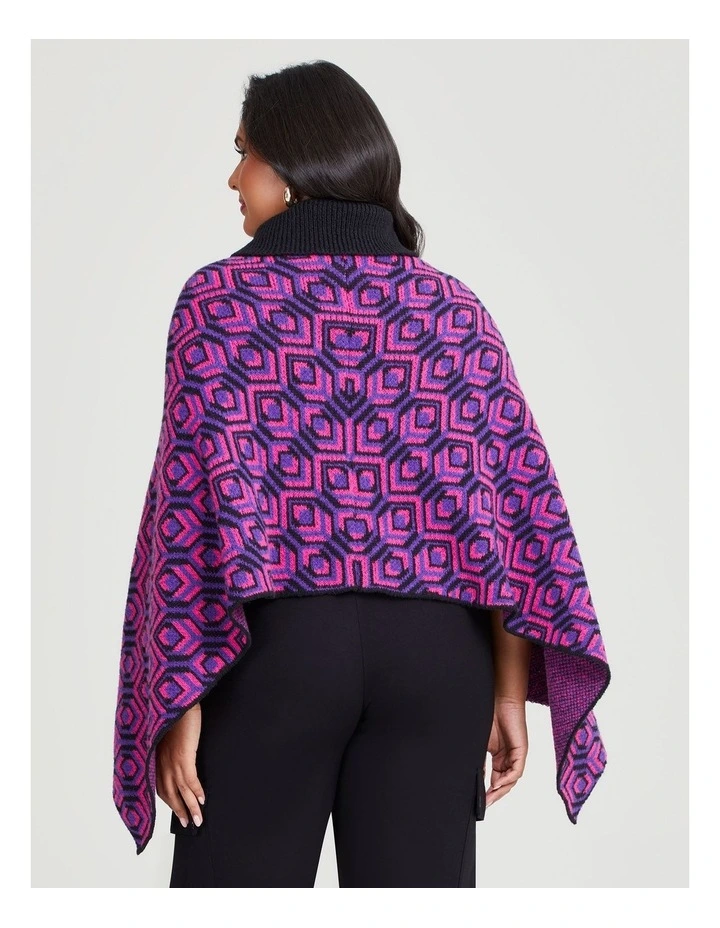 Geometric Poncho in Multi
