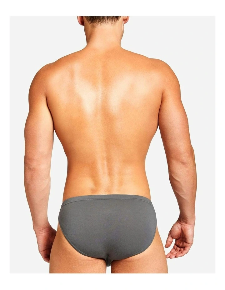 Body Bamboo Bikini Brief in Gunmetal