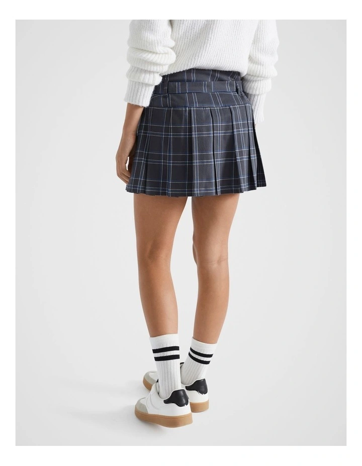 Check Pleat Skirt