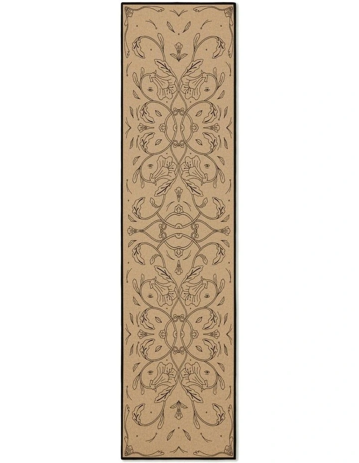 Beauty Washable New Jute Rug Runner in Dark Brown