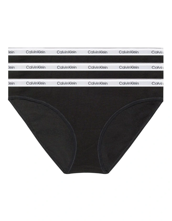 Modern Logo Briefs 3 Pack in Black