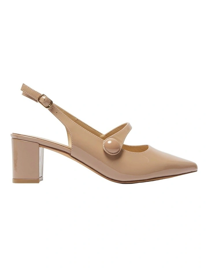 Leather Lillian Heeled Shoes in Blush Patent