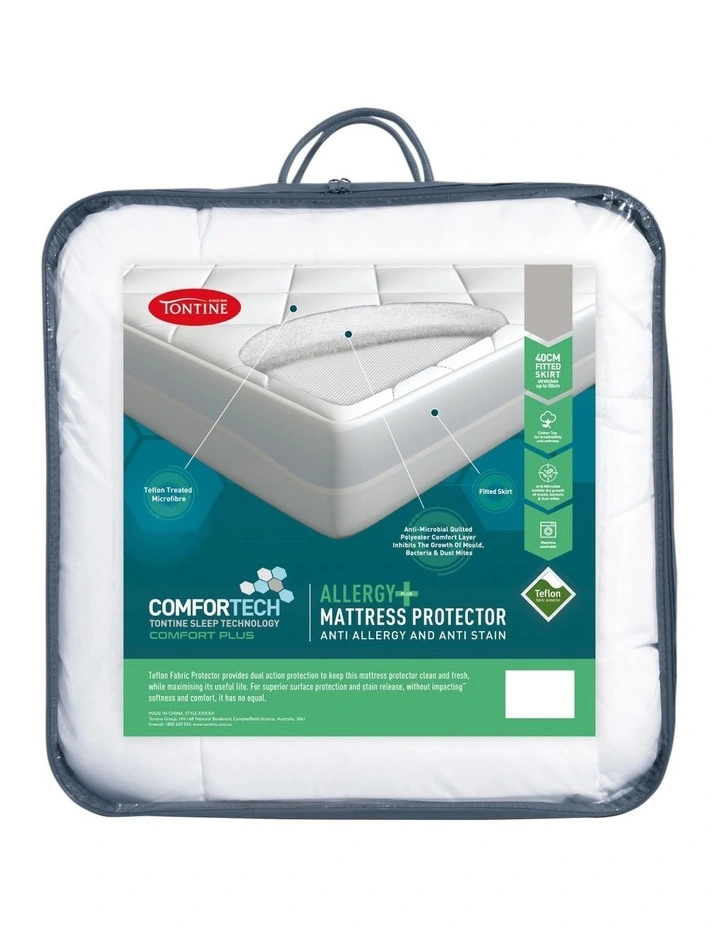 Comfortech Allergy Plus Mattress Protector in White